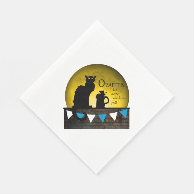 Chat Noir Oktoberfest Napkin (Corner)