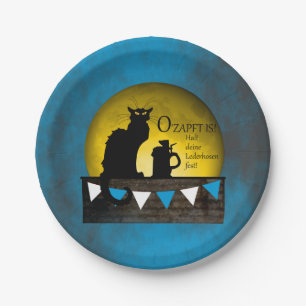 Chat Noir Oktoberfest Paper Plate