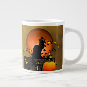 Chat Noir Thanksgiving Large Coffee Mug