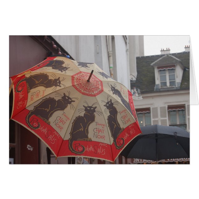 Chat Noir Umbrella Montmartre (Front Horizontal)