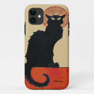 Chat Noir Vintage French Black Cat Case-Mate iPhone Case