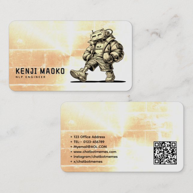 🤖Chatbot Developer Conversational AI Engineer NLP Business Card (Front/Back)