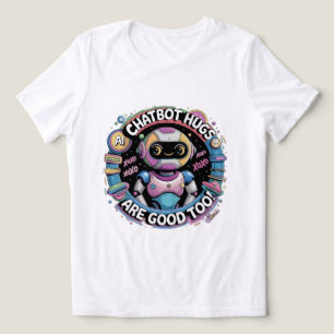 Chatbot Hugs Are Good Too Ai Robots チャットボットのハグもいいで Tri-Blend Shirt