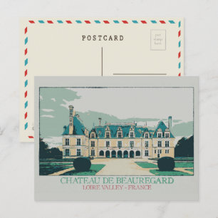 Château Beauregard in the Loire valley, France Postcard