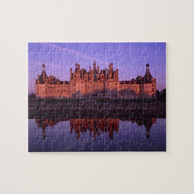 Chateau Chambord at sunset, Loire Valley, France Jigsaw Puzzle (Horizontal)