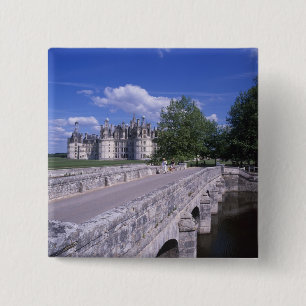 Chateau Chambord, Loire Valley, France 15 Cm Square Badge