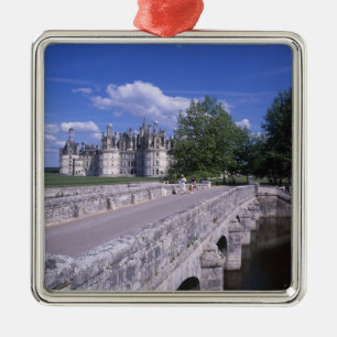 Chateau Chambord, Loire Valley, France Metal Tree Decoration