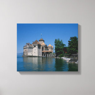 Chateau Chillon, Lake Geneva, Vaud Canton, Canvas Print
