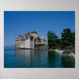 Chateau Chillon, Lake Geneva, Vaud Canton, Poster