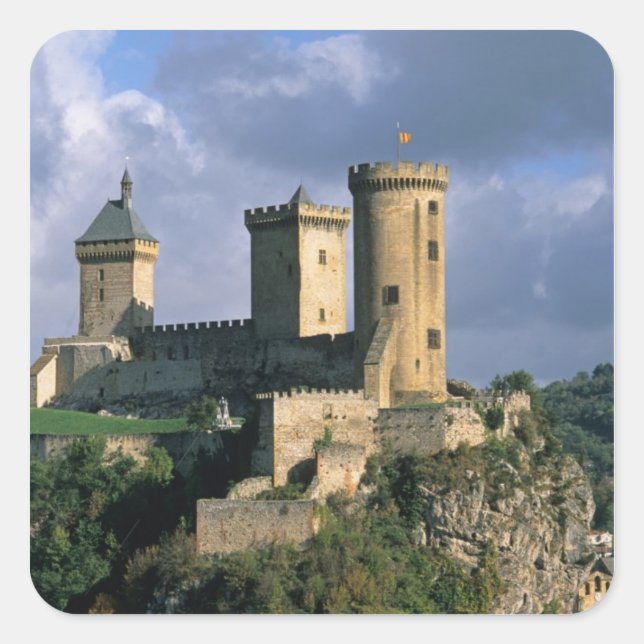 Chateau Comtal Chateau of the Counts of Square Sticker (Front)
