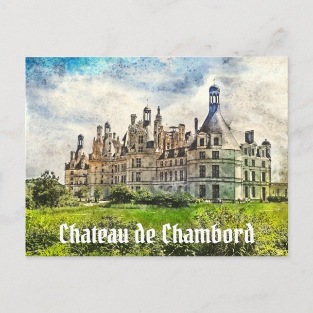 Chateau de Chambord, France. Postcard (Front)
