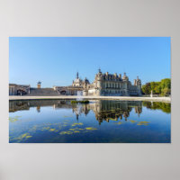 Chateau de Chantilly with reflection in a pond