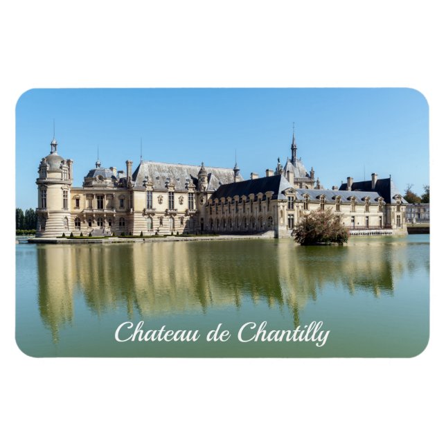 Chateau de Chantilly with reflection in the lake Magnet (Horizontal)
