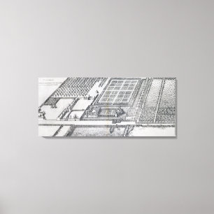 Chateau de Dampierre, view of the estate, from 'Le Canvas Print