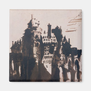 Chateau fortified by two Bridges Magnet