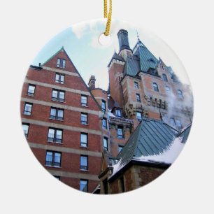 Chateau Frontenac, Quebec, Canada Ceramic Tree Decoration