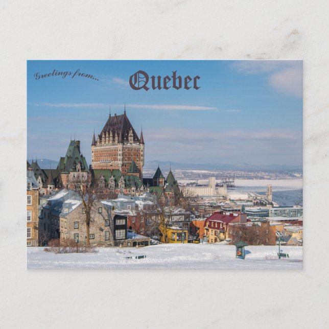 Chateau Frontenac Quebec City Quebec Postcard (Front)