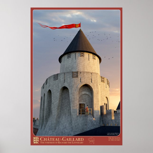 CHÂTEAU-GAILLARD - The keep, at sunset Poster (Front)