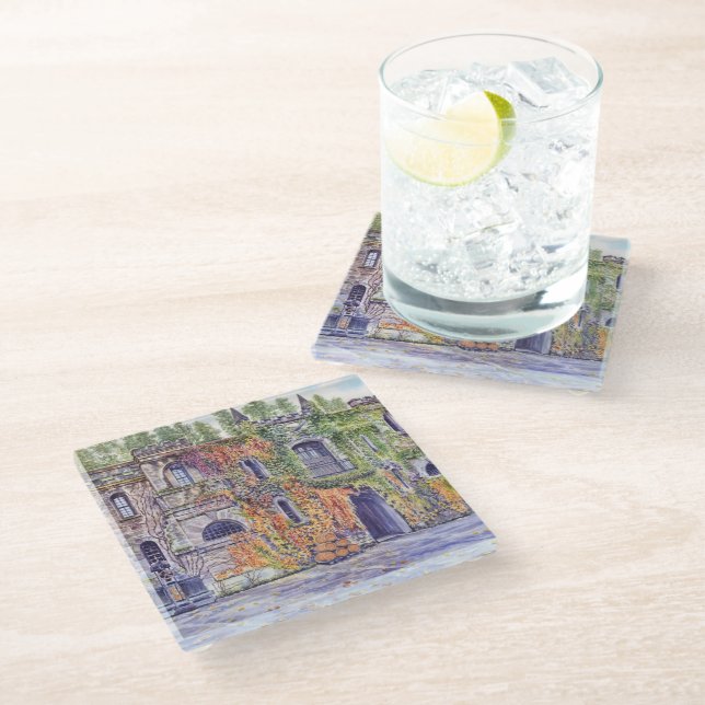 Chateau Montelena Glass Coaster (Angled)