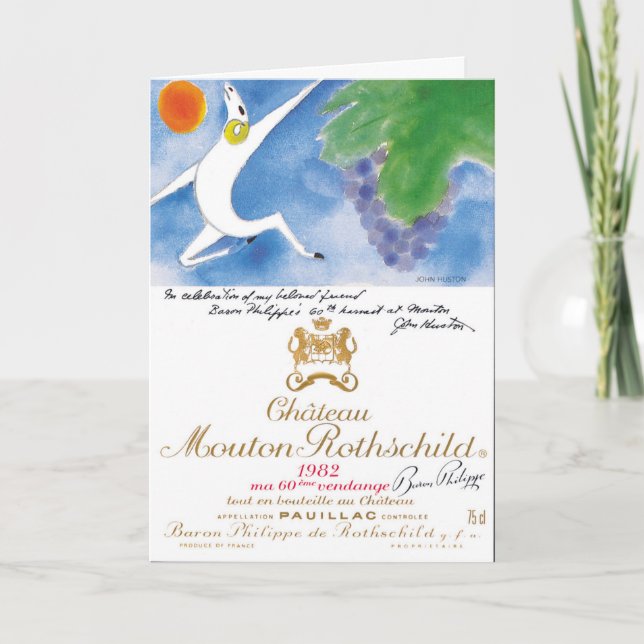 Chateau Mouton Rothschild 1982 - Blank Card  (Front)