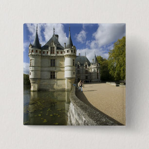 Chateau of Azay-le-Rideau, Indre-et-Loire, 3 15 Cm Square Badge