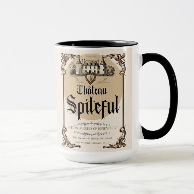 Château Spiteful - Aged in Barrels of Resentment Mug (Right)