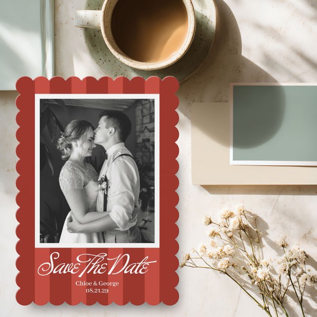 Chateau Stripe Photo Save the Date (Creator Uploaded)