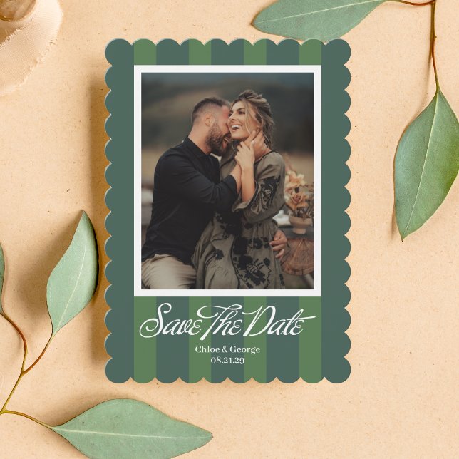 Chateau Stripe Photo Save the Date (Creator Uploaded)