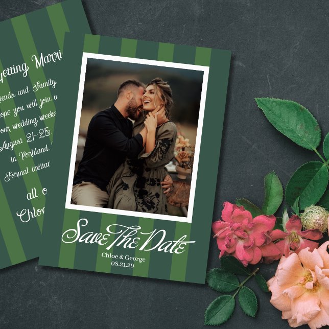 Chateau Stripe Photo Save the Date (Creator Uploaded)