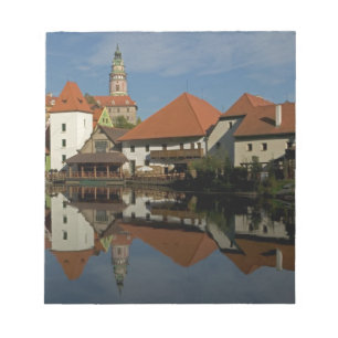 Chateau tower, Vltava River, Cesky Krumlov, Notepad