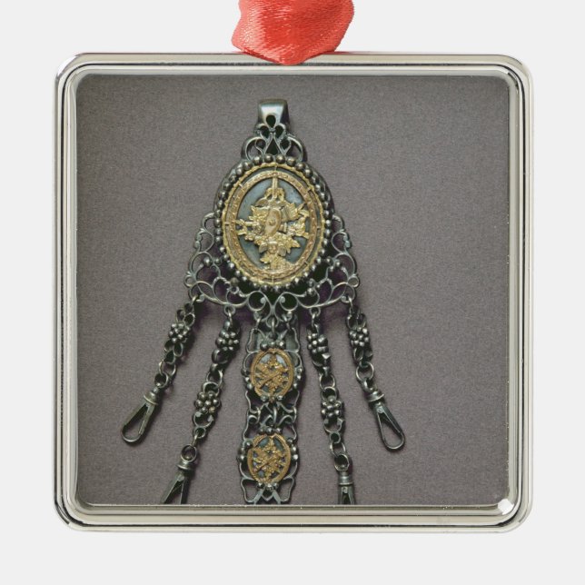 Chatelaine, late 18th century metal tree decoration (Front)