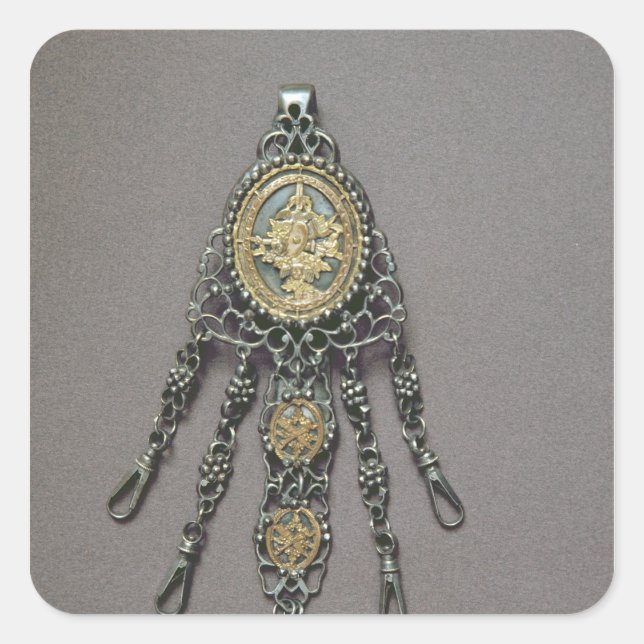 Chatelaine, late 18th century square sticker (Front)