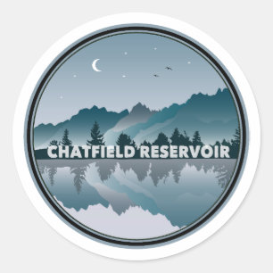 Chatfield Reservoir Colorado Reflection Classic Round Sticker
