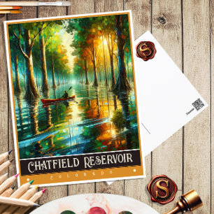Chatfield Reservoir, Colorado   Vintage Painting Postcard