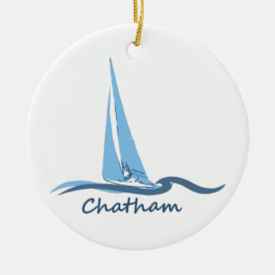 Chatham - Cape Cod. Ceramic Tree Decoration