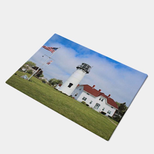Chatham Lighthouse Cape Cod Massachusetts Door Mat (Angled)
