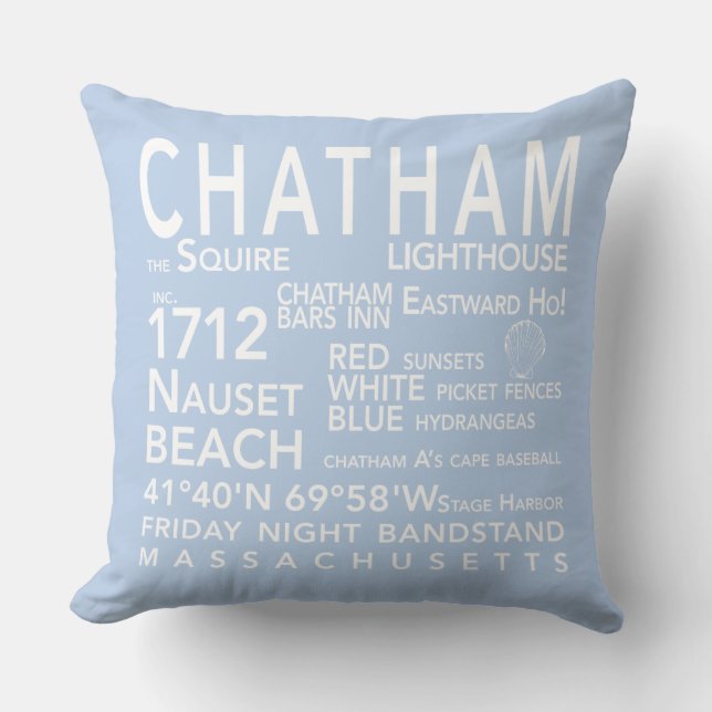 Chatham MA throw Pillow (Front)