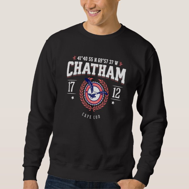 Chatham Massachusetts Cape Cod MA Nautical Beach S Sweatshirt (Front)