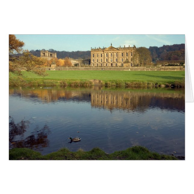 Chatsworth House in Derbyshire, England (Front Horizontal)