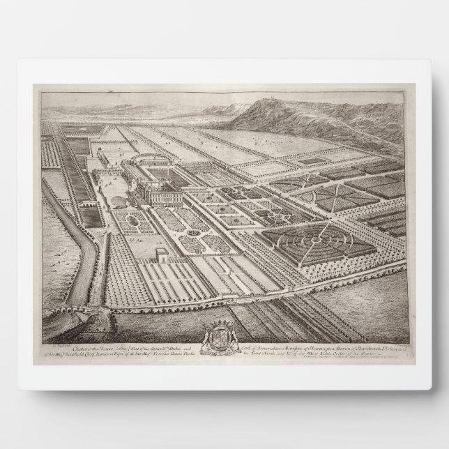 Chatsworth House, seat of William Cavendish (1640- Plaque (Front)