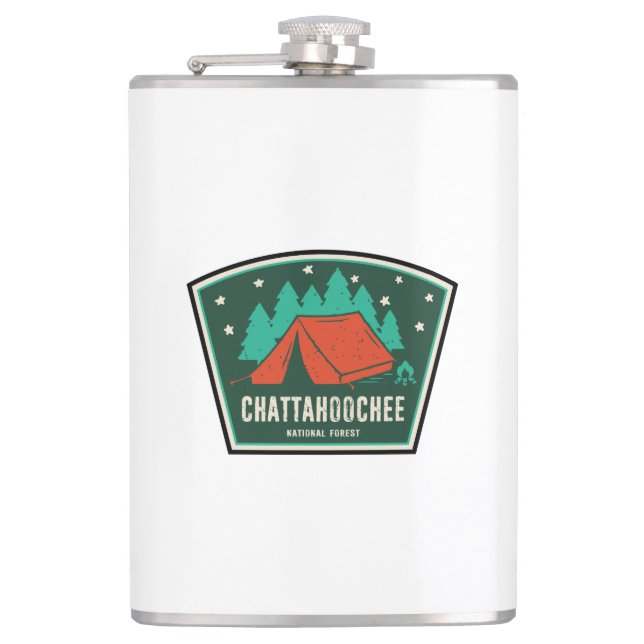 Chattahoochee National Forest Camping Hip Flask (Front)