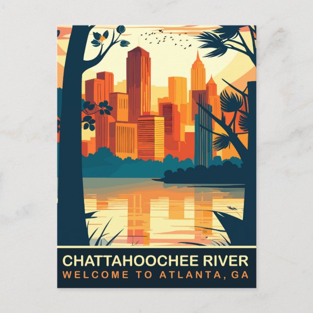 Chattahoochee  River Atlanta, Georgia, Travel Postcard (Front)