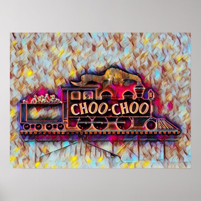 Chattanooga Choo Choo neon oil painting Poster (Front)