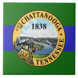 Chattanooga city flag tile