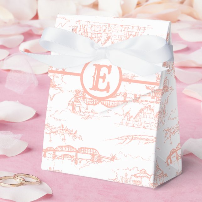 Chattanooga Monogram Blush Favour Box (Wedding)