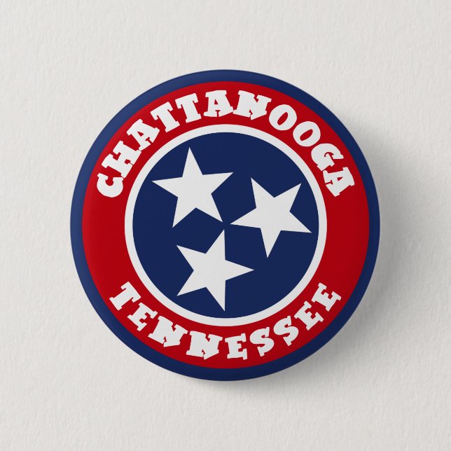 Chattanooga, Tennessee 6 Cm Round Badge (Front)