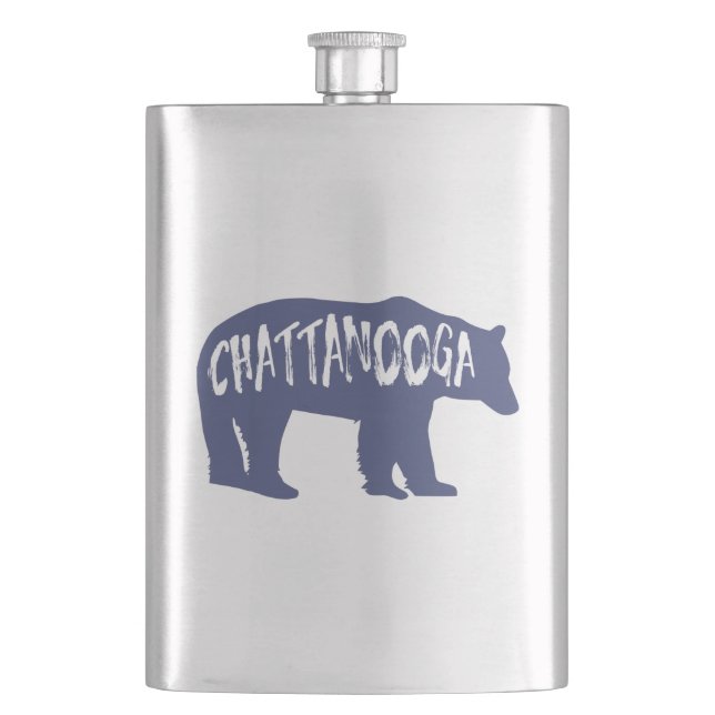 Chattanooga Tennessee Bear Hip Flask (Front)