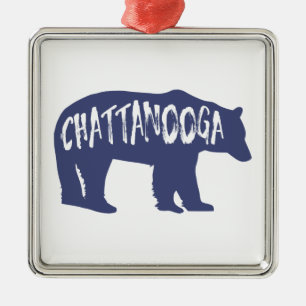 Chattanooga Tennessee Bear Metal Tree Decoration