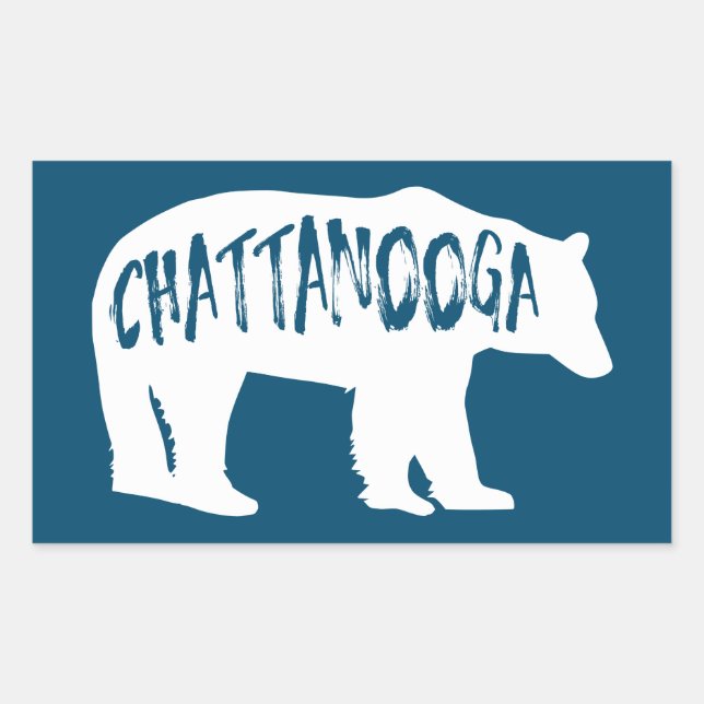 Chattanooga Tennessee Bear Rectangular Sticker (Front)
