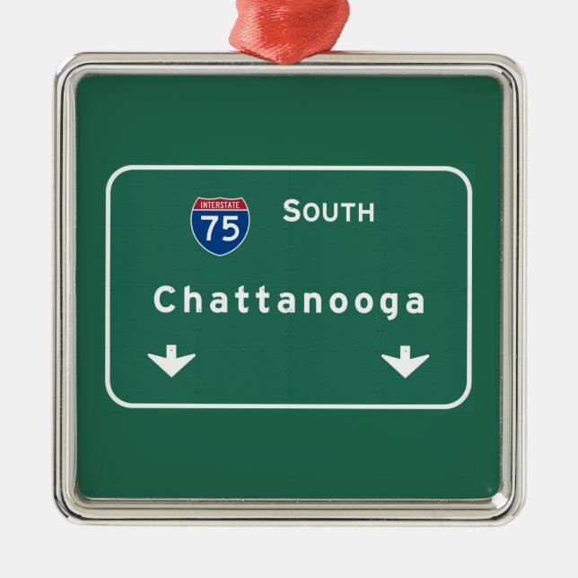 Chattanooga Tennessee Interstate Highway Freeway : Metal Tree Decoration (Front)